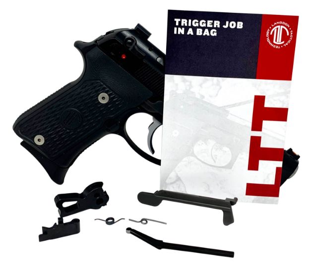 Picture of Langdon Tactical Tech 92TJIBE13 Trigger Job In A Bag  Black Curved Fits Beretta 92/96/M9 not A1 Right Hand