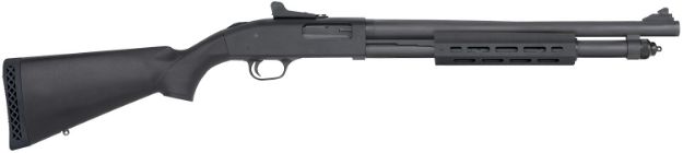 Picture of Mossberg 50765 590A1 Tactical 12 Gauge 3" 6+1 18.50" Cylinder Bore Barrel Black Parkerized Rec with Ghost Ring Sight Black Synthetic Stock Right Hand Includes M-LOK Handguard