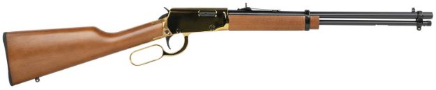 Picture of Rossi RL22181WD-GLD1 Rio Bravo  22 LR 15+1 18" Polished Black Barrel, Gold Metal Rec, Hardwood Furniture