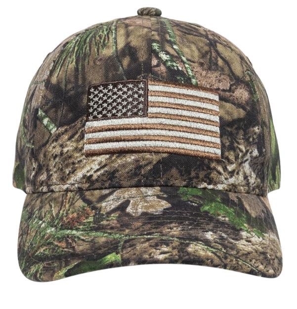 Picture of Outdoor Cap 202722-1-3 USA Flag  Mossy Oak Break-Up Country Hook & Loop OSFA Unstructured