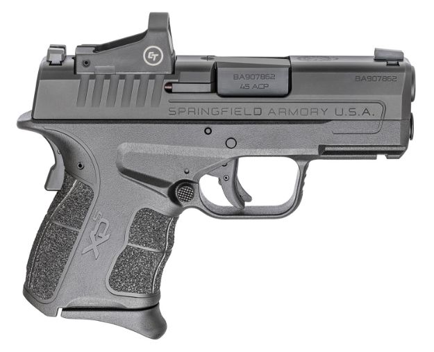 Picture of Springfield Armory XDSG93345BCT XD-S Mod 2 45 ACP 3.30" 5+1,6+1 Black Forged Melonite Steel Barrel/Optics Cut Slide Enhanced Textured Black Polymer Frame Includes Crimson Trace Red Dot & 2 Mags