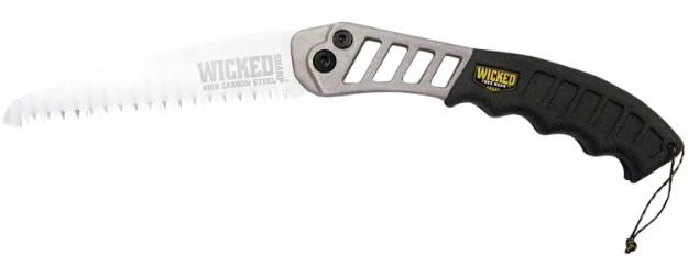 Picture of Wicked Tree Gear WTG001 Hand Saw  Folding Saw 7" High Carbon Steel Blade Black Overmolded Aluminum Handle