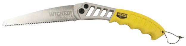 Picture of Wicked Tree Gear WTG007 Tough Utility  Folding Saw 7" High Carbon Steel Blade/Yellow Overmold Aluminum Handle