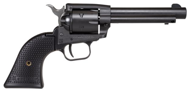 Picture of Heritage Mfg SRR22BS4PG Rough Rider  22 LR 6 Shot, 4.75" Black Satin Steel Barrel, Frame & Cylinder, Black Polymer Grip, Manual Thumb Safety, Exposed Hammer