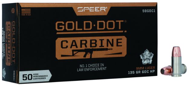 Picture of Speer 59GDC1 Gold Dot  9mmLuger 135gr Hollow Point 50 Per Box/20 Case