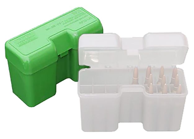 Picture of MTM Case-Gard RF22SM10 Ammo Box Flip-Top 338 Cal Green Polypropylene 22rd