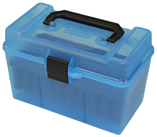 Picture of MTM Case-Gard H50RL24 Deluxe Ammo Box  Multi Clear Blue Polypropylene 50rd