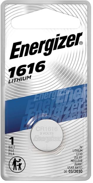 Picture of Energizer ECR1616BP 1616 Battery  Silver Lithium Coin 3.0 Volts,60 mAh Qty (72) Single Pack