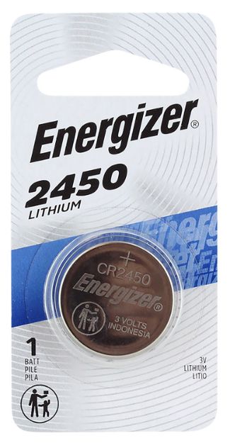 Picture of Energizer ECR2450 2450 Battery  Silver Lithium Coin 3.0 Volts, 620 mAH Qty (72) Single Pack