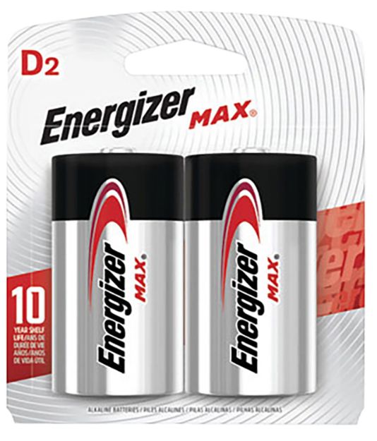 Picture of Energizer E95BP2 MAX D Batteries  Black & Silver Alkaline 1.5 Volt, Qty (12) 2 Pack