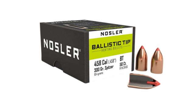 Picture of Nosler 31456 Ballistic Tip  458Cal 300gr Spitzer Point 50/Box