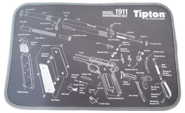 Picture of Tipton 558680 Maintenance Mat  Neoprene Top w/Rubber Back Black w/Gray Trim 1911 Parts Diagram 10"  L x 12" W