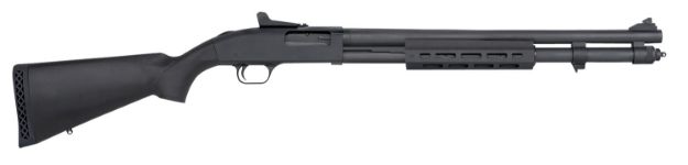 Picture of Mossberg  590  12 Gauge 3" 8+1 20" Cylinder Bore Barrel, Black, Black Synthetic Stock, M-Lok Forend, Ghost Ring Sights