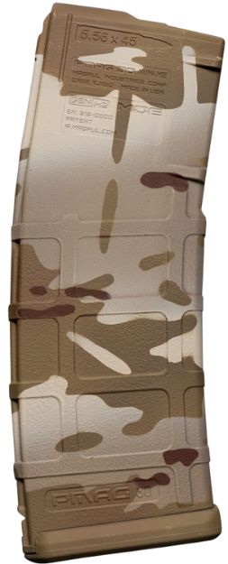 Picture of Weapon Works 228054 PMAG GEN M2 MOE 30rd 5.56x45mm NATO MultiCam Arid Polymer Fits AR-15