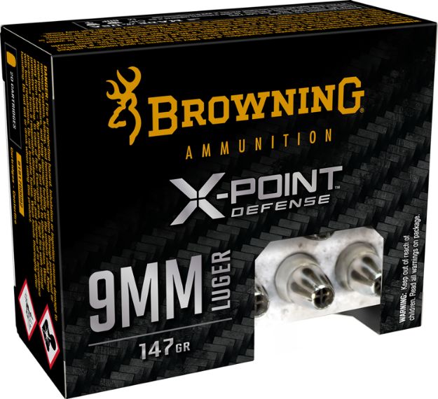 Picture of Browning Ammo B191700092 X-Point  9mm 147gr Jacketed Hollow Point 20 Per Box/10 Case