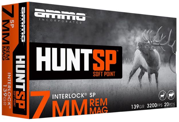 Picture of Ammo Inc 7MM139SPA20 Hunt  7mm 139gr Soft Point 20 Per Box/10 Case