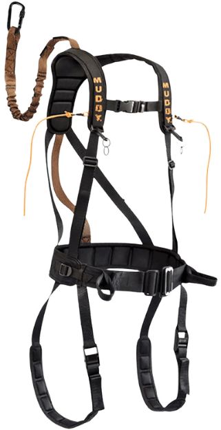 Picture of Muddy MUD-MSH400-L The Safeguard Safety Harness Lightweight Padded Nylon, Max Waist 40", 170-230 lbs. Capacity, Cam Leg Buckles