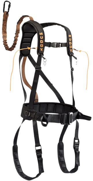 Picture of Muddy MUD-MSH400-XL The Safeguard Safety Harness Lightweight Padded Nylon, Max Waist 44", 230-300 lbs. Capacity,  Cam Leg Buckles