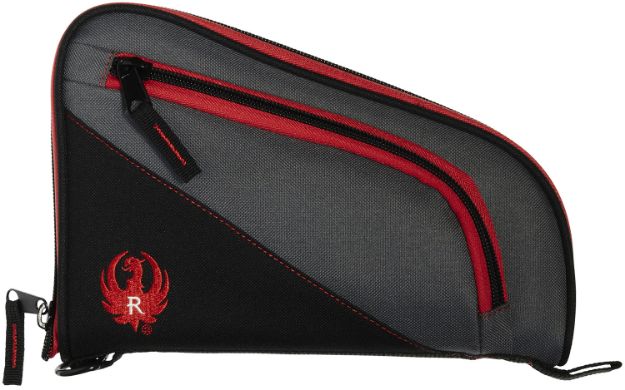 Picture of Ruger 27401 Tucson Handgun Case Black/Red/Gray Lockable Zippers