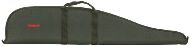 Picture of Uncle Mike's 22411 GunMate Rifle Case Medium Style made of Nylon w/ Black Finish, 44" OAL Lockable Full Length Zipper, Wrap Around Handles & Embroidered Logo for Scoped Rifles