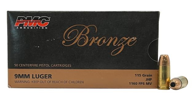 Picture of PMC 9B Bronze  9mmLuger 115gr Jacketed Hollow Point 50 Per Box/20 Case