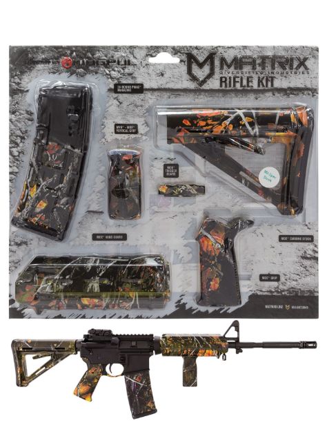 Picture of Matrix Diversified Ind MAGMIL42WF Magpul Carbine Accessory Kit  AR-15 Wildfire Camo Ambidextrous