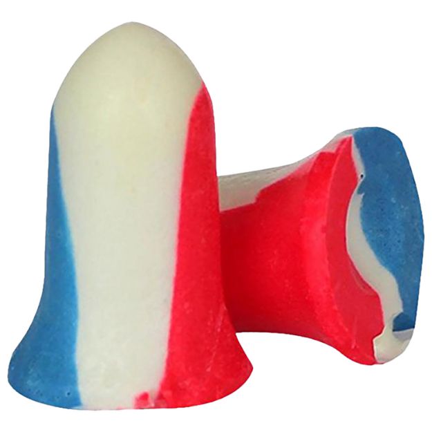 Picture of Howard Leight R01891 USA Shooters Earplugs  Foam 33 dB In The Ear Red/White/Blue Adult 10 pair