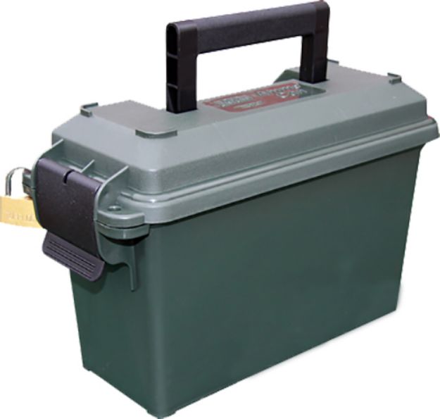 Picture of MTM Case-Gard AC30T11 Ammo Can Tall 30Cal Handgun Forest Green Polypropylene