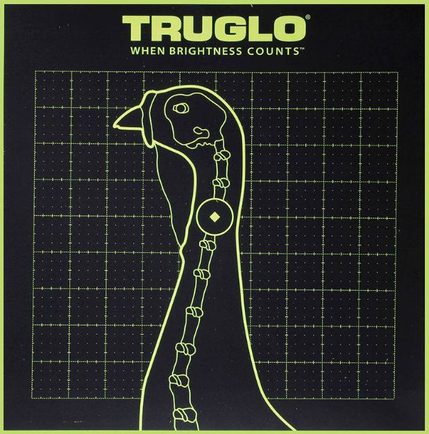 Picture of TruGlo TG12A6 Tru-See Turkey Target Self-Adhesive Heavy Paper Black/Green 12"x12" 6 Pack