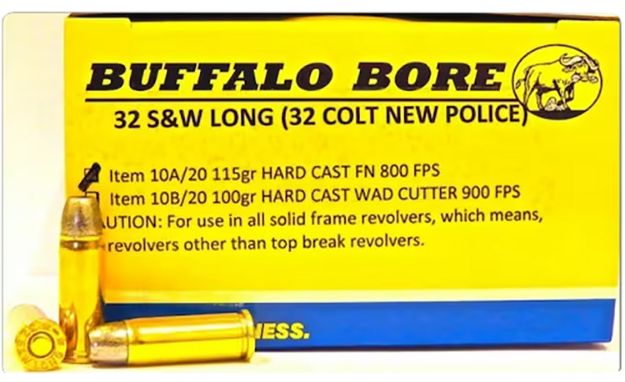 Picture of Buffalo Bore Ammunition 10A20 Personal Defense Strictly Business 32S&W Long 115gr Hard Cast Flat Nose 20 Per Box/12 Case