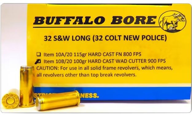 Picture of Buffalo Bore Ammunition 10B20 Personal Defense Strictly Business 32S&W Long 100gr Hard Cast Wadcutter 20 Per Box/12 Case