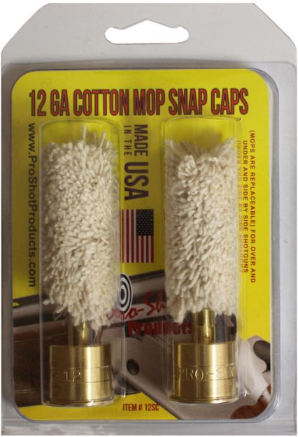 Picture of Pro-Shot 12SC Snap Caps  12 Gauge Shotgun #5/16-27 Thread Brass/Cotton Mop 2 Pack