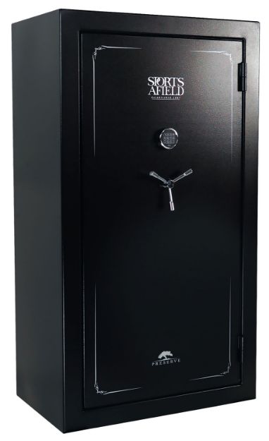 Picture of Sports Afield SECSA7240P Preserve SA7240P Keypad/Key Entry Black Steel Holds 60 + 8 72" H x 40" W x 25" D Fireproof- Yes