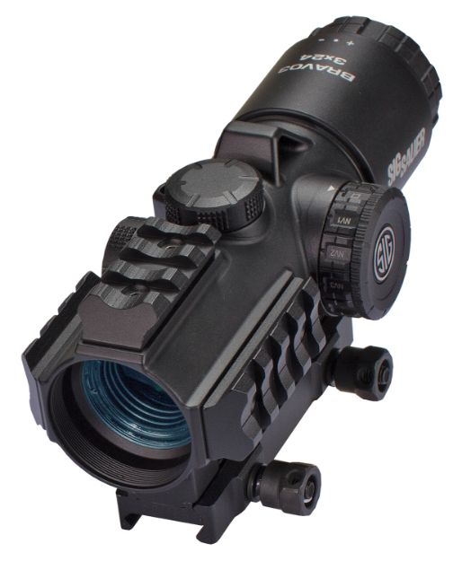 Picture of Sig Sauer Electro-Optics SOB33102 Bravo3 Battle Sight Black 3 x 24 mm 300 Blackout Horseshoe Dot Red Reticle