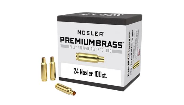 Picture of Nosler 10085 Premium Brass Unprimed Cases 24Nosler Rifle Brass 100/Box