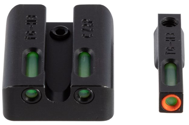 Picture of TruGlo TG13CZ2PC TFX Pro  Black | Green Tritium & Fiber Optic Orange Outline Front Sight Green Tritium & Fiber Optic Rear Sight