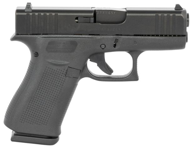 Picture of Glock UX4350201 G43X  Sub-Compact 9mm Luger 10+1 3.41" Black GMB Barrel, Black nDLC Serrated Steel Slide, Black Polymer Frame w/Beavertail, Ambidextrous, USA Made