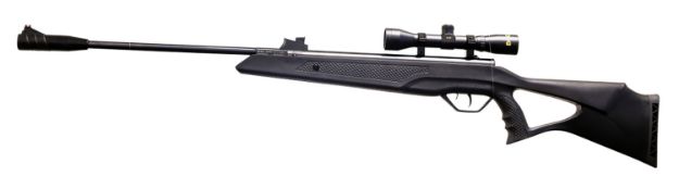 Picture of Beeman 10615GP Sportsman  Gas Ram 177 Pellet 1rd Black Rec/Barrel Fixed Thumbhole with Pistol Grip Stock 4x32mm Scope