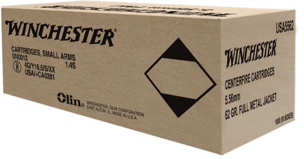 Picture of Winchester Ammo USA5562 USA  5.56x45mmNATO 62gr Full Metal Jacket 20 Per Box/50 Case