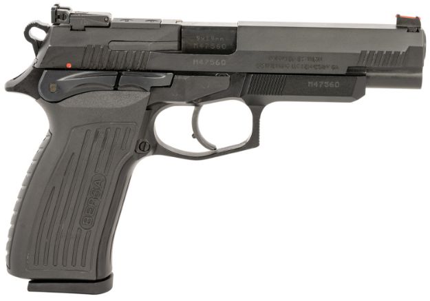 Picture of Bersa TPR9XT TPR XT Full Size Frame 9mm Luger 17+1, 4.96" Black Steel Barrel, Matte Black Serrated Steel Slide & Aluminum Frame, Ambidextrous