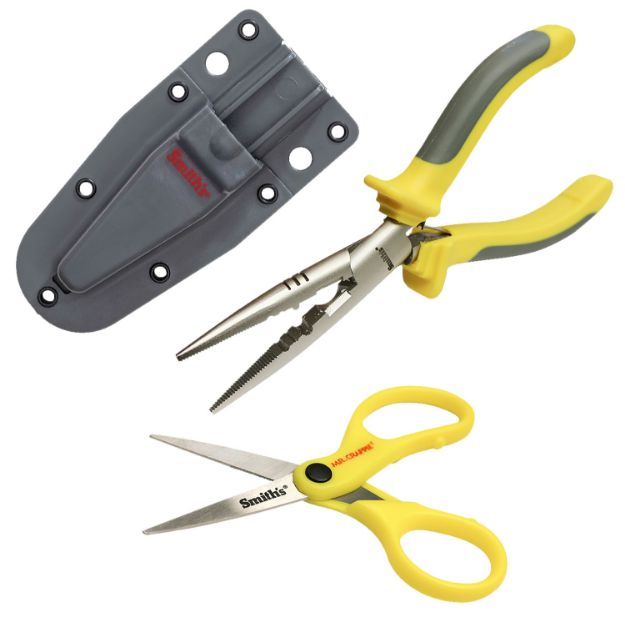 Picture of Smiths Products 51297 Mr. Crappie Pliers & Scissor Combo Gray/Yellow Handle