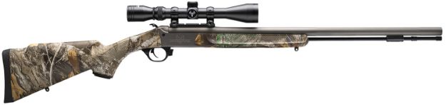 Picture of Traditions CR5841104421 NitroFire w/Scope 50 Cal 209 Primer 26" Gray Cerakote Fluted & Tapered Barrel, Drilled & Tapped Receiver, Realtree Edge Fixed Synthetic Stock, 3-9x40mm Duplex