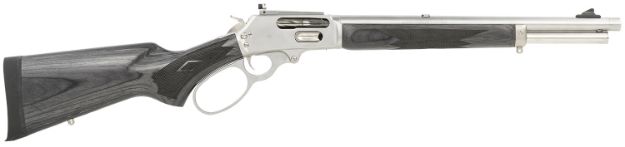 Picture of Marlin 70450 1895 Trapper Full Size 45-70 Gov 5+1 16.10" Polished Stainless Steel Threaded Barrel, Polished Stainless Stainless Steel Receiver, Fixed Black Laminate Stock