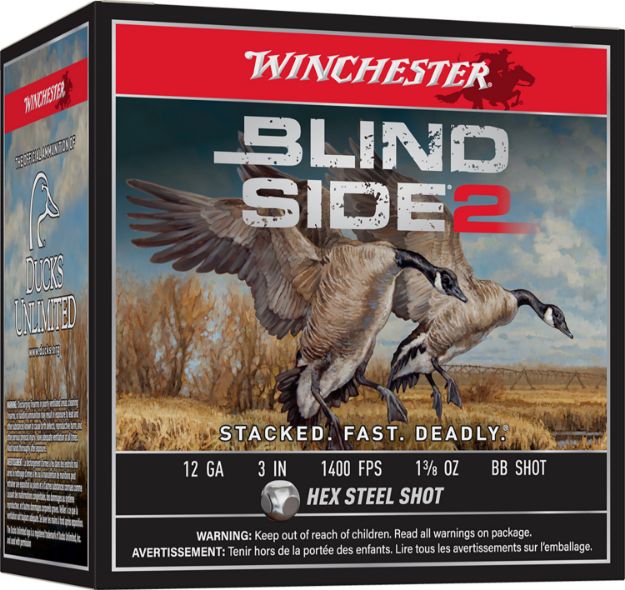 Picture of Winchester Ammo XBS123BB Blind Side 2  12Gauge 3" 1 3/8oz BBShot 25 Per Box/10 Case