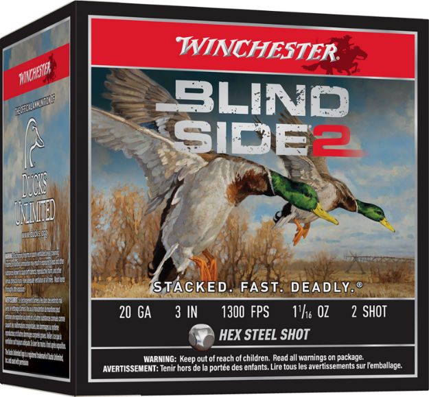 Picture of Winchester Ammo XBS2032 Blind Side 2  20Gauge 3" 1 1/16oz 2Shot 25 Per Box/10 Case