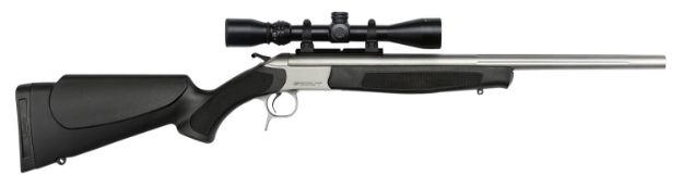 Picture of CVA CR4821SSC Scout Takedown Compact 350 Legend 1rd 20" Threaded/Fluted, Matte Stainless Barrel/Rec, Black Synthetic Furniture, Includes 3-9x40mm Scope