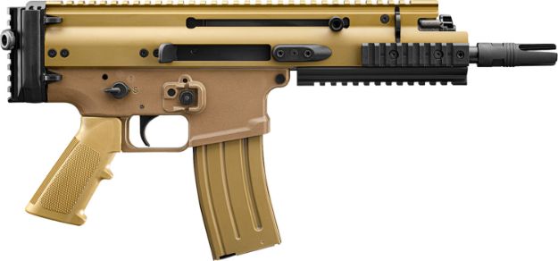 Picture of FN 38101245 SCAR 15P 5.56x45mm 10+1 7.50" Black Anodized Chrome Lined Steel Barrel, Flat Dark Earth Anodized Aluminum Picatinny Rail Receiver, FDE Polymer Grip, Ambidextrous