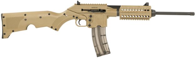 Picture of Kel-Tec SU22CATAN SU22  Full Size 22 LR 26+1 16.10" Black Threaded Barrel, Tan Picatinny Rail Polymer Receiver, Tan Synthetic w/Storage Compartment Stock