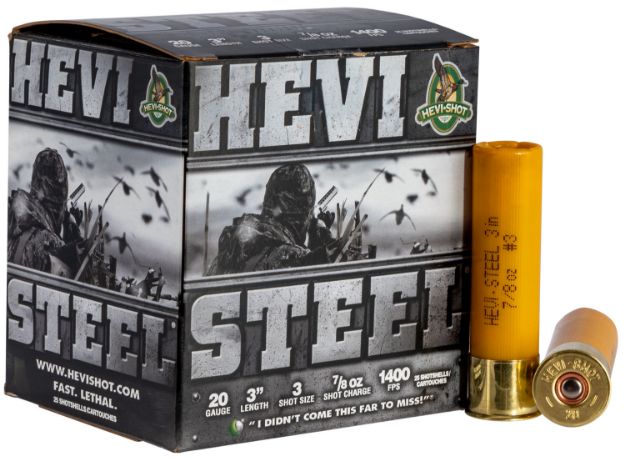 Picture of HEVI-Shot HS62003 HEVI-Steel  20Gauge 3" 7/8oz 3Shot 25 Per Box/10 Case