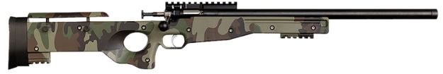 Picture of Crickett KSA2150-M81 Precision  Full Size 22 LR Single Shot 16.10" Blued Threaded Bull Barrel, Blued Crickettinny Rail Steel Receiver, M81 Woodland Camo Synthetic Adj LOP Stock